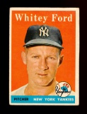 1958 Topps Baseball Card #320 Hall of Famer Whitey Ford New York Yankees