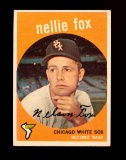 1959 Topps Baseball Card #30 Hall of Famer Nellie Fox Chicago White Sox