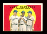 1959 Topps Baseball Card #147 Cubs Clubbers: Long-Banks-Moryn