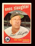1959 Topps Baseball Card #155 Hall of Famer Enos Slaughter New York Yankees