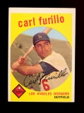 1959 Topps Baseball Card #206 Carl Furillo Los Angeles Dodgers