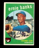 1959 Topps Baseball Card # Hall of Famer Ernie Banks Chicago Cubs