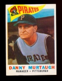 1960 Topps Baseball Card #223 Danny Murtaugh Manager Pittsburgh Pirates