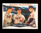 1960 Topps Baseball Card #230 Mound Magicians: Burdette-Spahn-Buhl