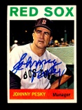 1964 Topps AUTOGRAPHED Baseball Card #248 Johnny Peske Manager Boston Red S