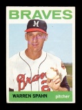 1964 Topps Baseball Card #400 Hall of Famer Warren Spahn Milwaukee Braves