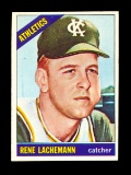 1966 Topps Baseball Card #157 Rene Lachemann Kansas City Athletics