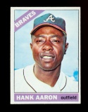 1966 Topps Baseball Card #500 Hall of Famer Hank Aaron Atlanta Braves