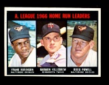 1967 Topps Baseball Card #243 American League Home Run Leaders: Frank Robin