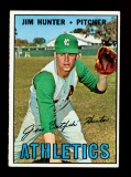 1967 Topps Baseball Card #369 Hall of Famer Jim Hunter Kansas City Athletic