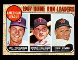1968 Topps Baseball Card #6 Amerivan League Home Run Leaders: Carl Yastrzem
