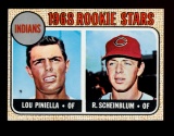 1968 Topps Baseball Card #16 Indians Rookie Stars Lou Piniella-Richie Schei