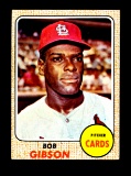1968 Topps Baseball Card #100 Hall of Famer Bob Gibson St Louis Cardinals