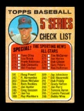 1968 Topps Baseball Card #356 5th Series Checklist 371-457 Unchecked