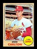 1968 Topps Baseball Card #408 Hall of Famer Steve Carlton St Louis Cardinal