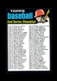 1971 Topps Baseball Card #123 2nd Series Checklist 133-263. Unchecked