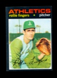 1971 Topps Baseball Card #384 Hall of Famer Rollie Fingers Oakland Athletic