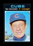 1971 Topps Baseball Card #609 Hall of Famer Leo Durocher Chicago Cubs