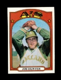 1972 Topps Baseball Card #330 Hall of Famer Jim Hunter Oakland A's