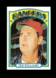1972 Topps Baseball Card #510 Hall of Famer Ted Williams Texas Rangers