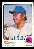 1973 Topps Baseball Card #115 Hall of Famer Ron Santo Chicago Cubs
