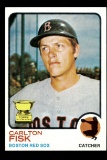 1973 Topps Baseball Card #193 Hall of Famer Carlton Fisk Boston Red Sox