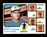 1973 Topps Baseball Card #237 Atlanta Braves Manager/Coaches Eddie Mathews