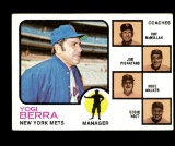 1973 Topps Baseball Card #257 New York Mets Manageer/Coaches Yogi Berra