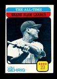 1973 Topps Baseball Card #472 All Time Grand Slam Leader Lou Gehrig