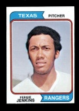 1974 Topps Baseball Card #87 Hall of Famer Fergie Jenkins Texas Rangers