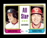 1974 Topps Baseball Card #331 All Star Catchers: Carlton Fisk-Johnny Bench