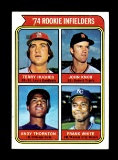1974 Topps Baseball Card #604 1974 Rookie Infielders: Terry Hughes-John Kno