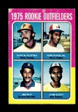 1975 Topps Baseball Card #616 Rookie Outfielders: Jim Rice-John Scott-Pepe