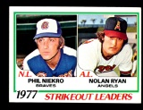 1978 Topps Baseball Card #206 Strikeout Leaders: Nolan Ryan-Phil Niekro
