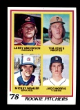 1978 Topps Baseball Card #703 Rookie Pitchers: Larry Anderson-Tim Jones-Mic