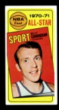 1970 Topps Basketball Card #108 All-Star Hall of Famer Billy Cunningham Phi