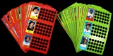 (104) 1981 Topps Scratch Off 3-Card Panels with Common Players
