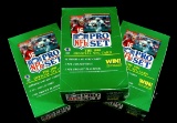 (3) 1990 Pro Set Series-1 Football Card Sealed 36 Count Wax Pack Boxes Mint