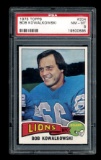 1975 Topps Football Card #304 Bob Kowalkowski Detroit Lions Graded PSA NM-M