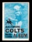 1969 Topps Mini Card Stamp Album Insert #3of26 Baltimore Colts. Unused