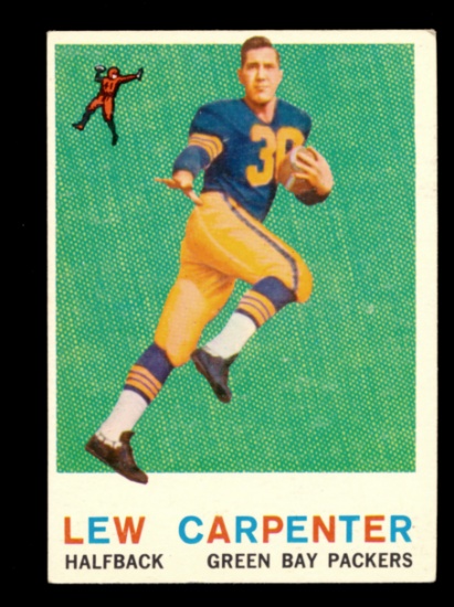 1959 Topps Football Card #95 Lew Carpenter Green Bay Packers