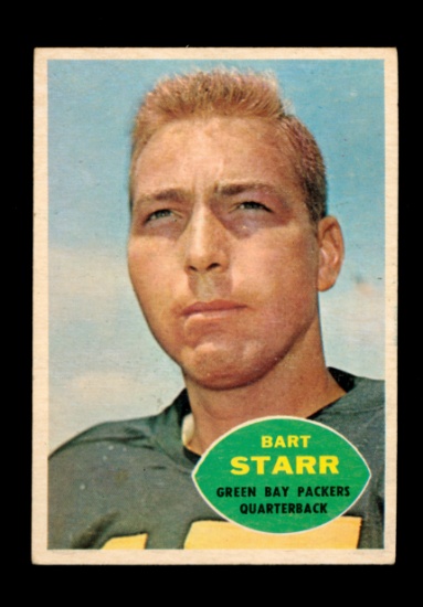 1960 Topps Football Card #51 Hall of Famer Bart Starr Green Bay Packers