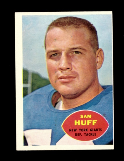 1960 Topps Football Card #80 Hall of Famer Sam Huff New York Giants