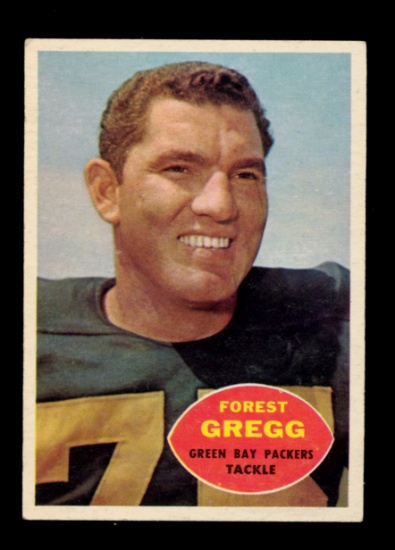 1960 Topps ROOKIE Football Card #56 Rookie Hall of Famer Forest Gregg Green
