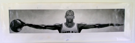 Michael Jordan WINGS Paper Poster. Used Condition. No Rips or Tears. 72" x