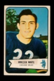 1954 Bowman ROOKIE Football Card #125 Rookie Whizzer White Chicago Bears