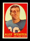 1958 Topps Football Card #30 Alex Webster New York Giants