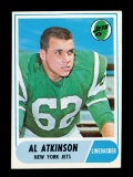 1968 Topps Football Card #195 Al Atkinson New York Jets