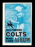 1969 Topps Mini Card Stamp Album Insert #3of26 Baltimore Colts. Unused