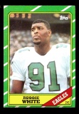 1986 Topps ROOKIE Football Card #275 Rookie Hall of Famer Reggie White Phil